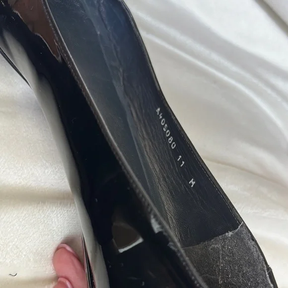 Stuart Weitzman Black Peep Toe Flats - Size 11 - Picture 11 of 11